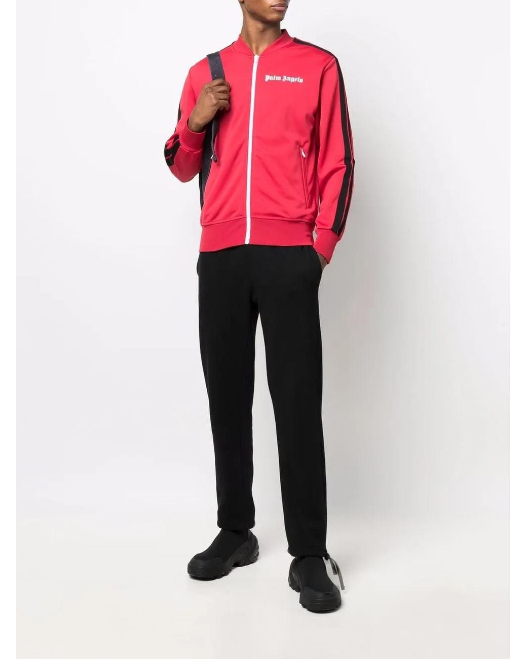 Palm Angels Red Palm Painted Jacket for men