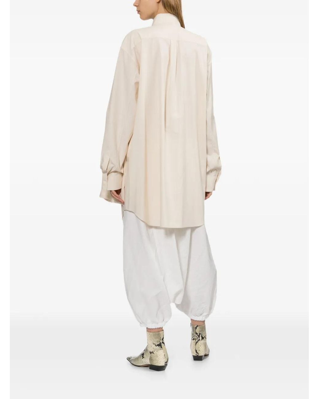 Comme des Garçons White Elasticated-Cuff Trousers