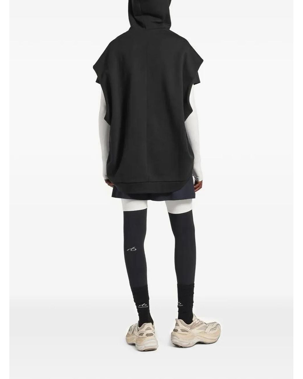 Balenciaga Black Bodies Sleeveless Regular Fit Hoodie for men