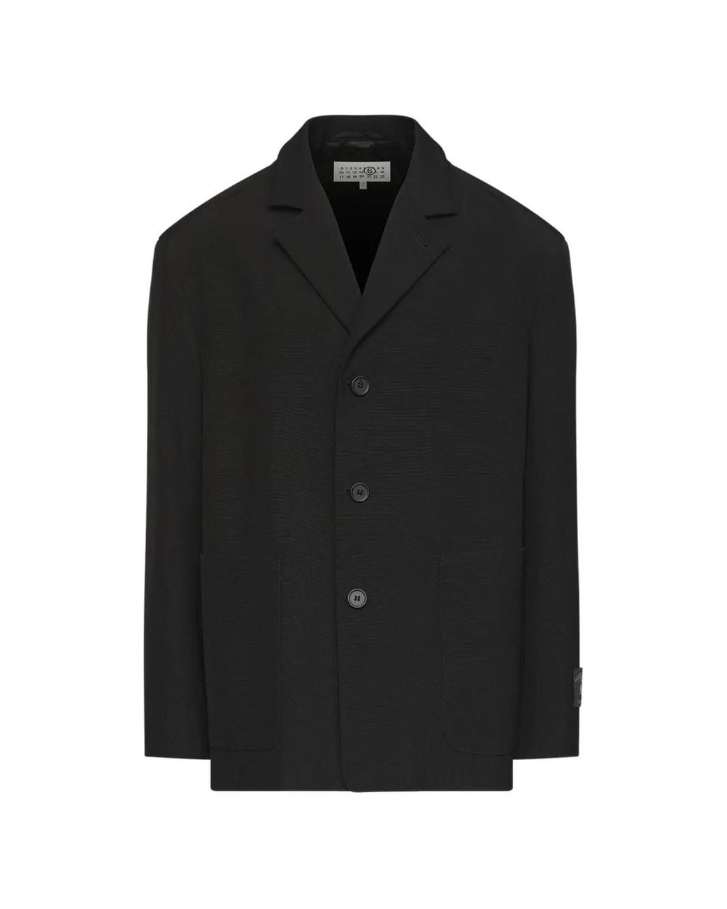 MM6 by Maison Margiela Black Wool-Blend Suit Jacket for men