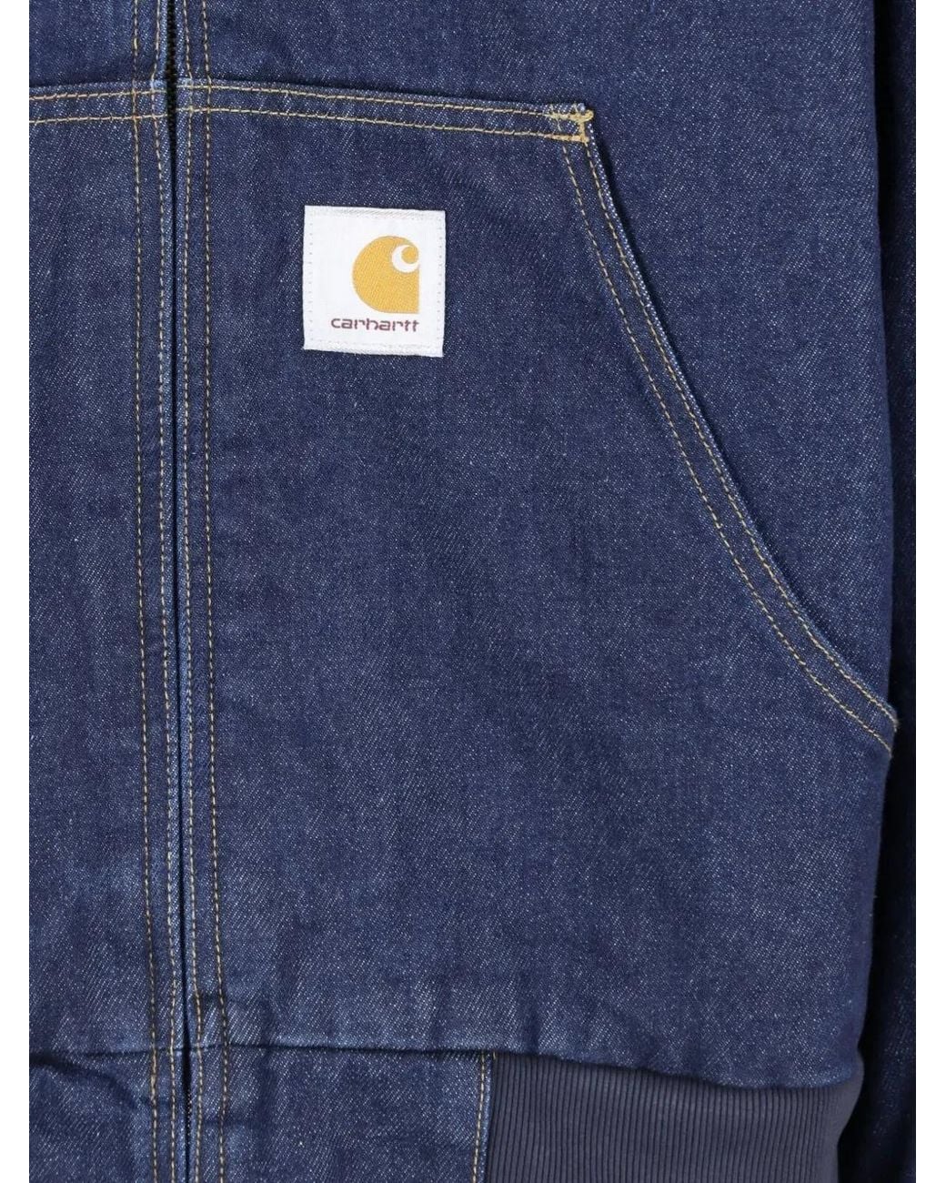 Carhartt Blue Og Active Hooded Zip-Up Jacket for men