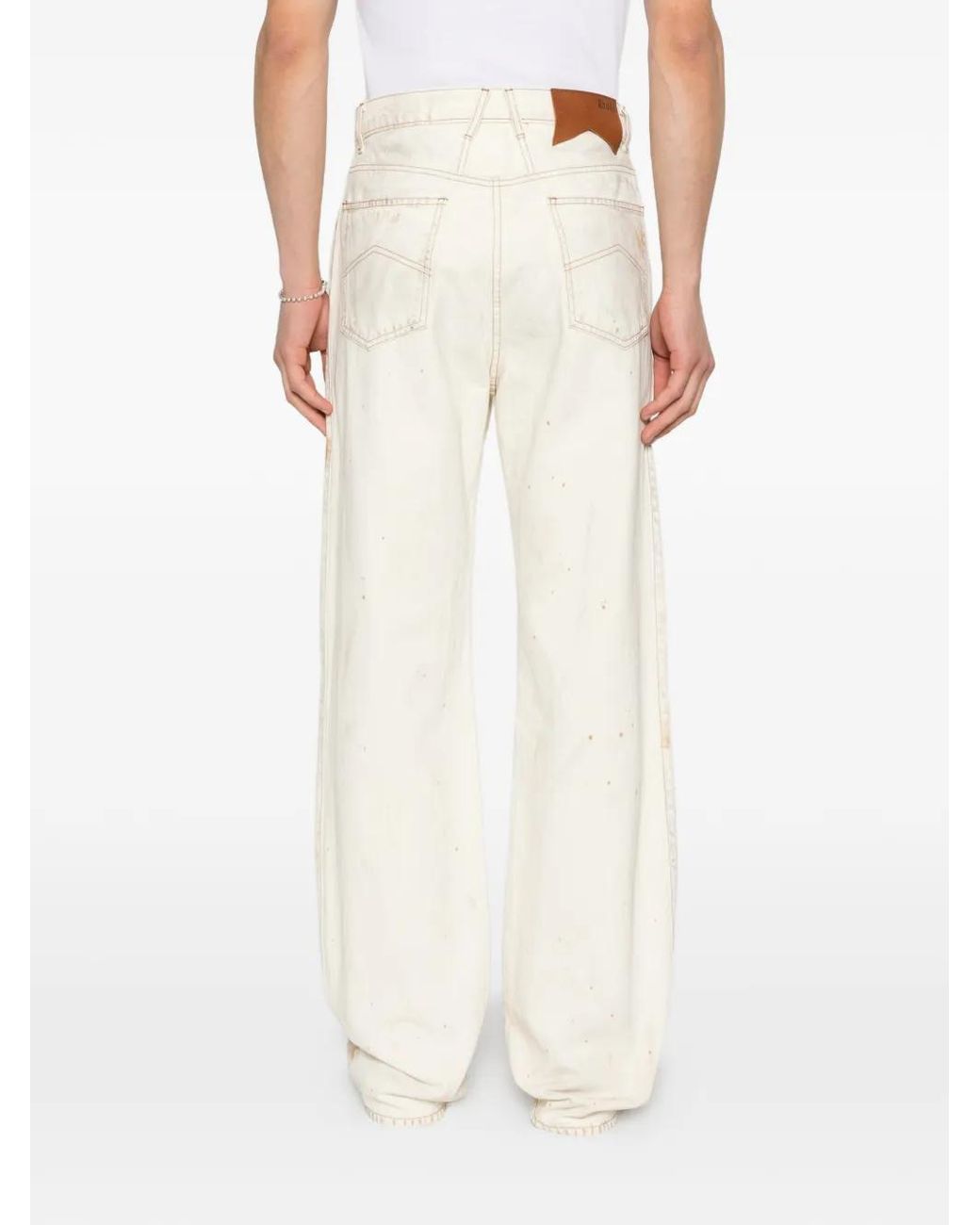 Rhude Gerafelde Jeans in het White voor heren
