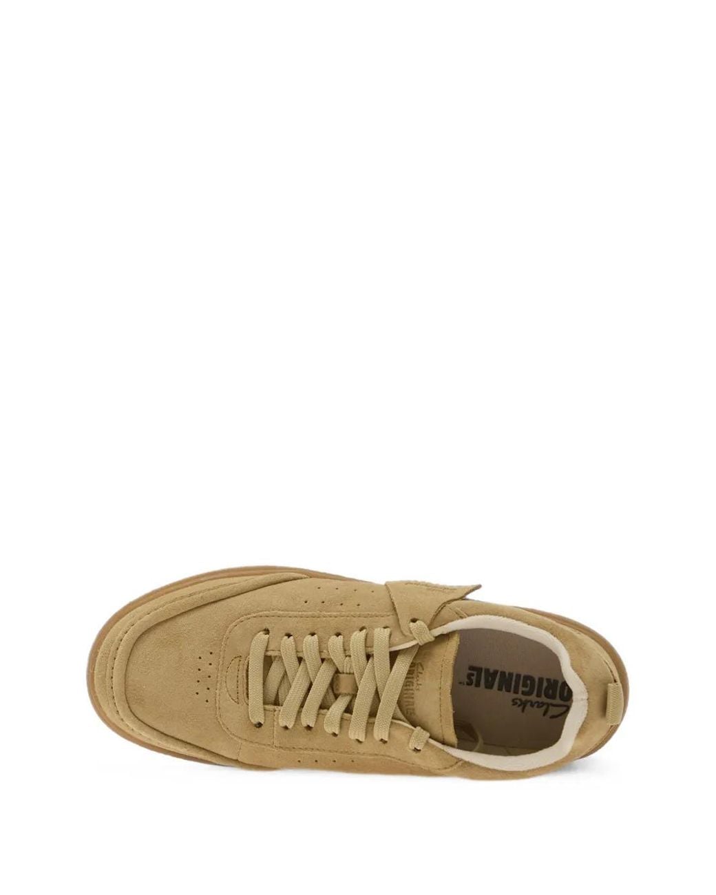Clarks Natural Boxbee Lace Suede Sneakers for men