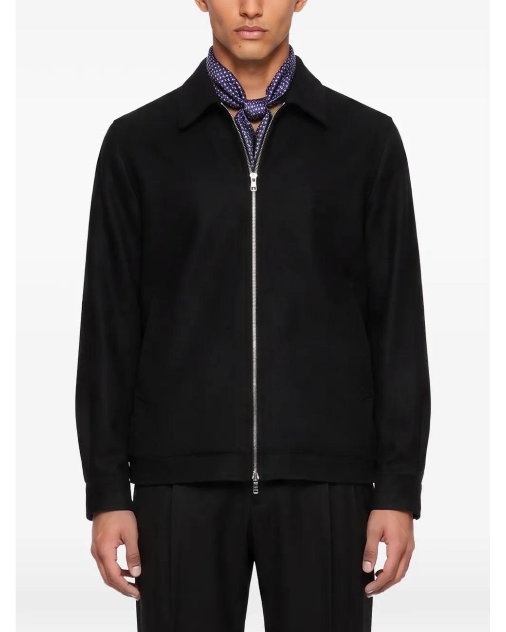 Briglia 1949 Black Zip-Up Collared Jacket for men