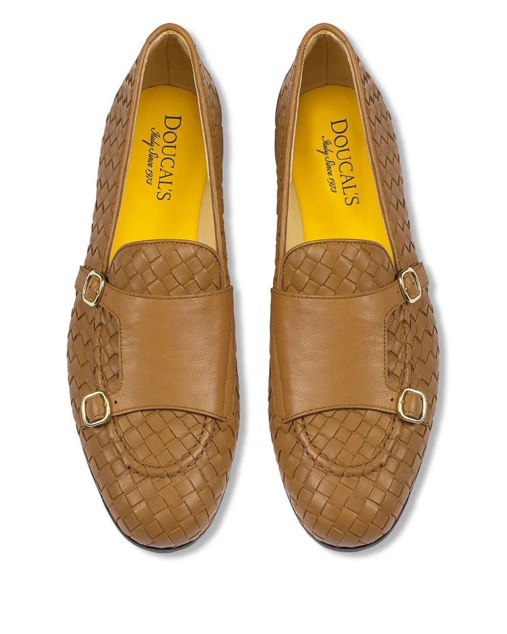 Doucal's Brown Double-Buckle Loafers