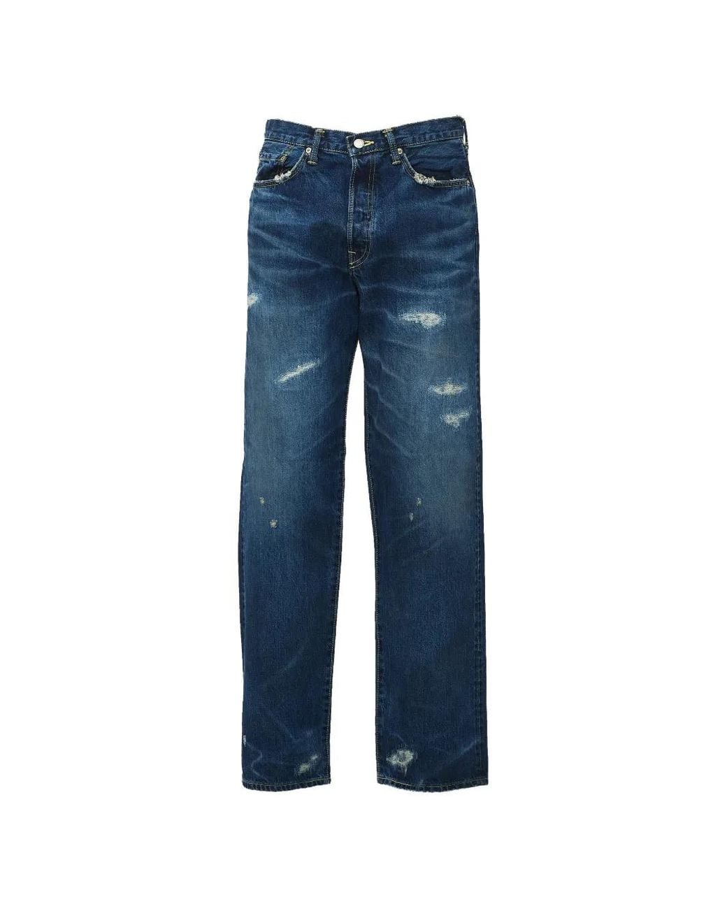 Edwin Blue Distressed Loose-Fit Jeans for men