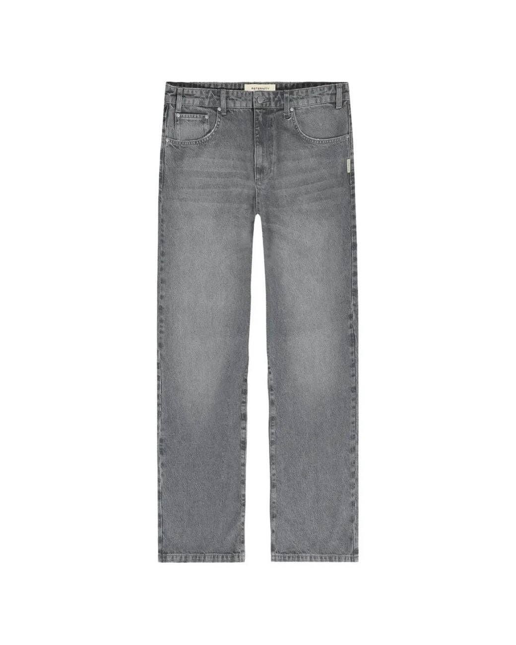 RETERNITY Gray Straight-Fit Jeans for men