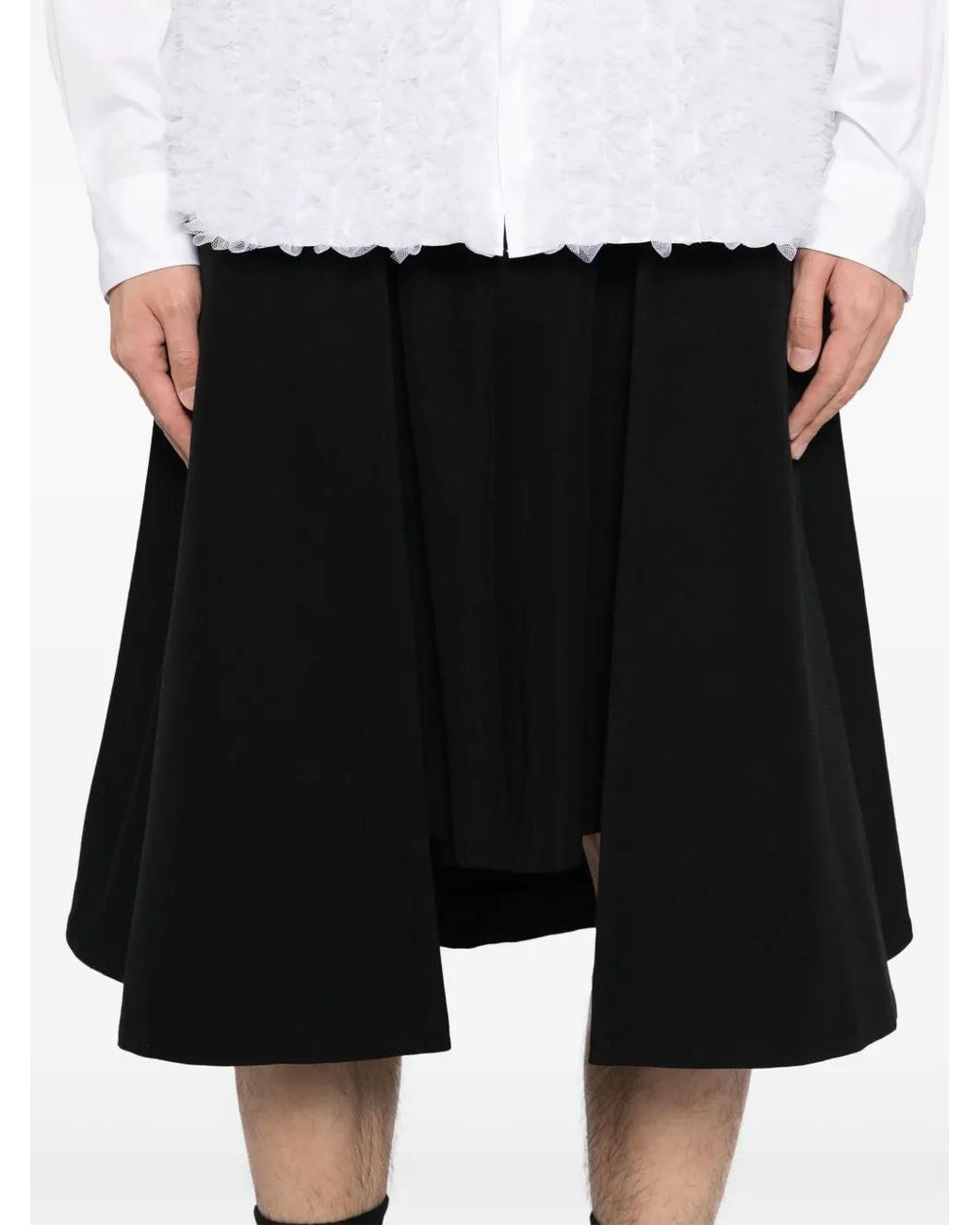 Comme des Garçons Black Bermuda Shorts for men