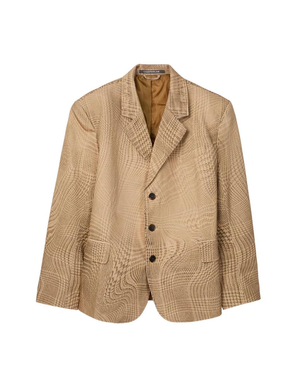 Blazer A Cuadros Con Botones CAMPERLAB de color Natural