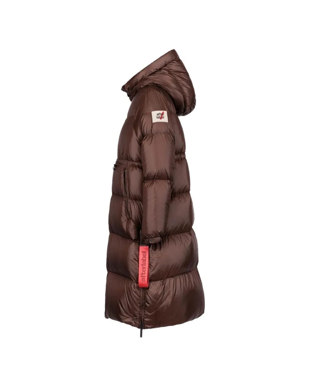 AFTER LABEL Brown Quilted Hooded Jacket