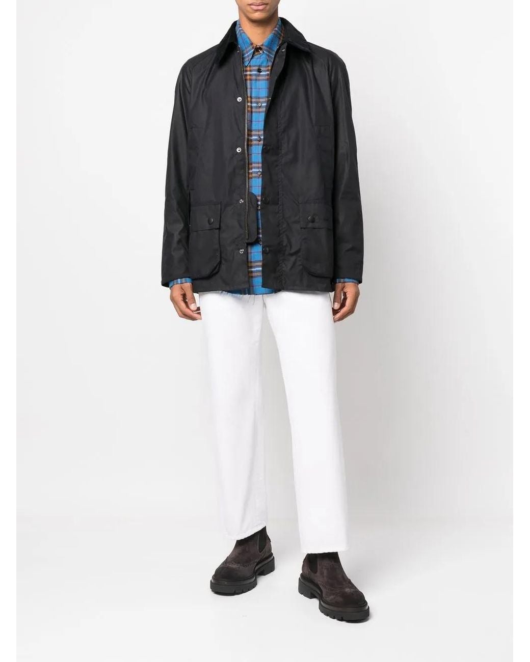 Barbour Black Ashby Wax Jacket for men