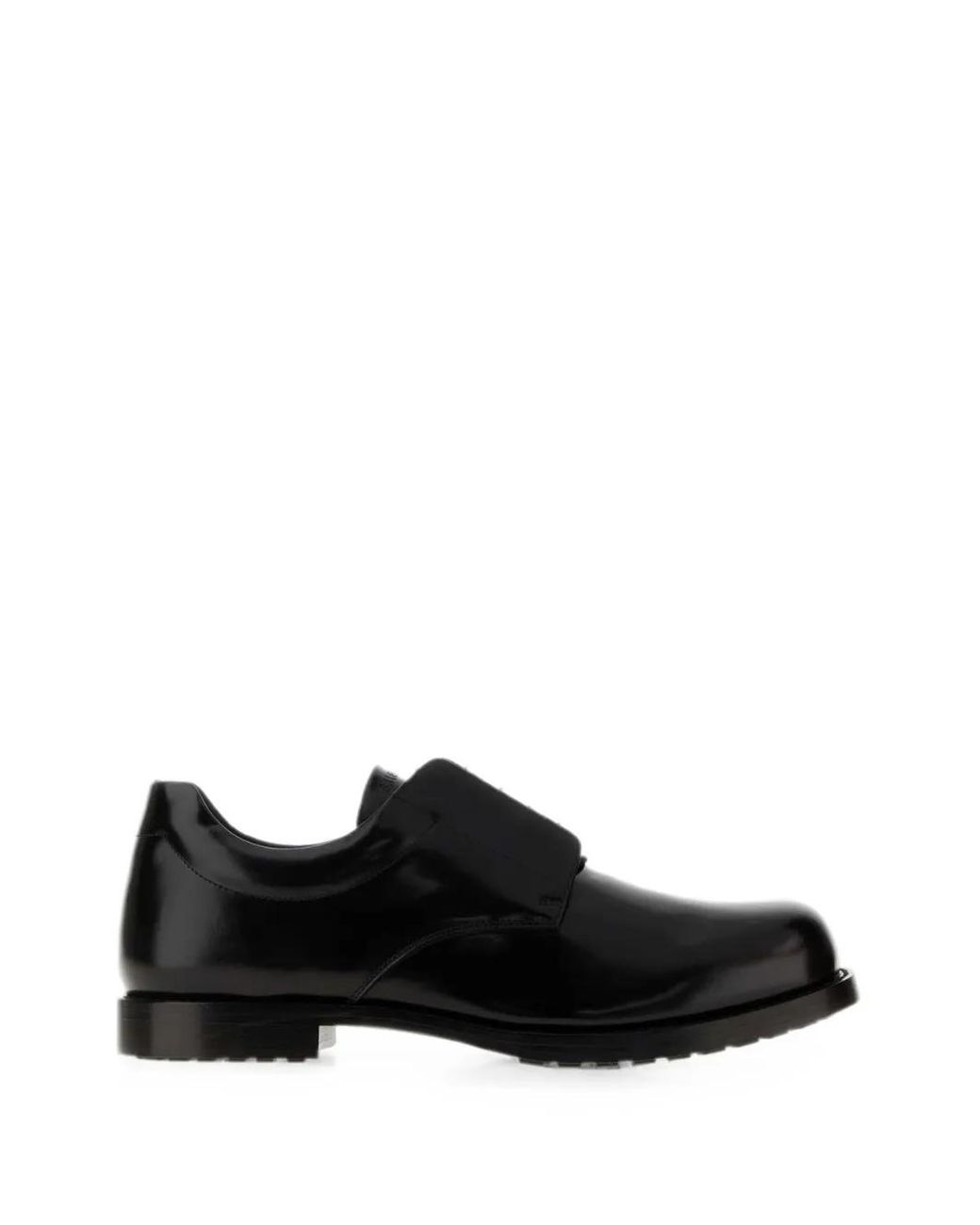 Balenciaga Black Leather Derby Dress Shoes for men