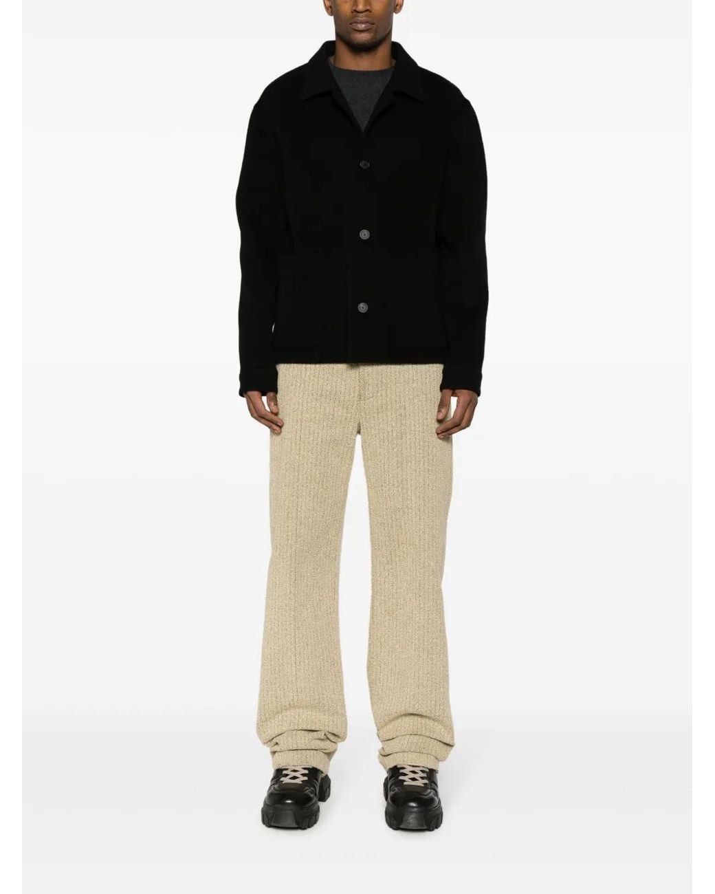 Givenchy Black Wool-Blend Shirt Jacket for men