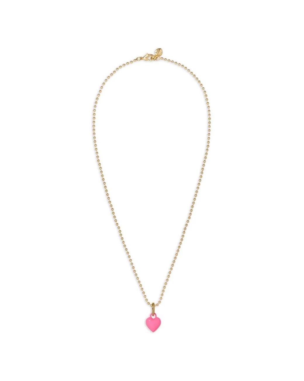 Roxanne Assoulin White Itsy Bitsy Heart-Charm Necklace