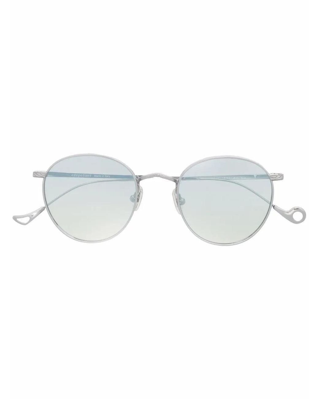 Eyepetizer Blue Round-Frame Sunglasses