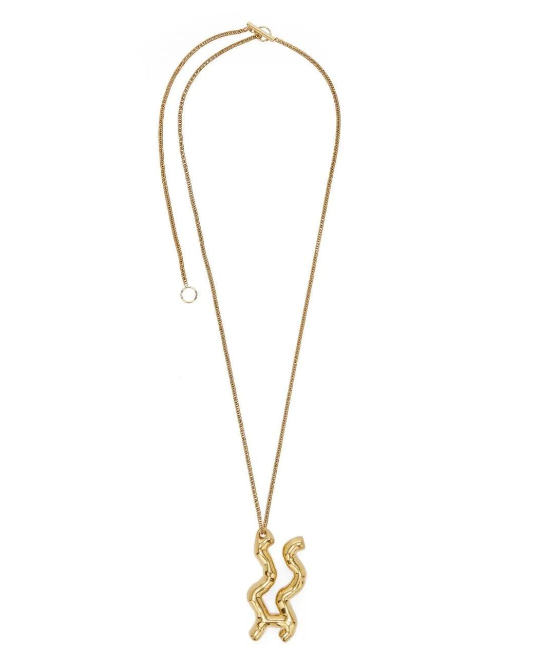 Jil Sander Metallic Zodiac-Sign Pendant Necklace