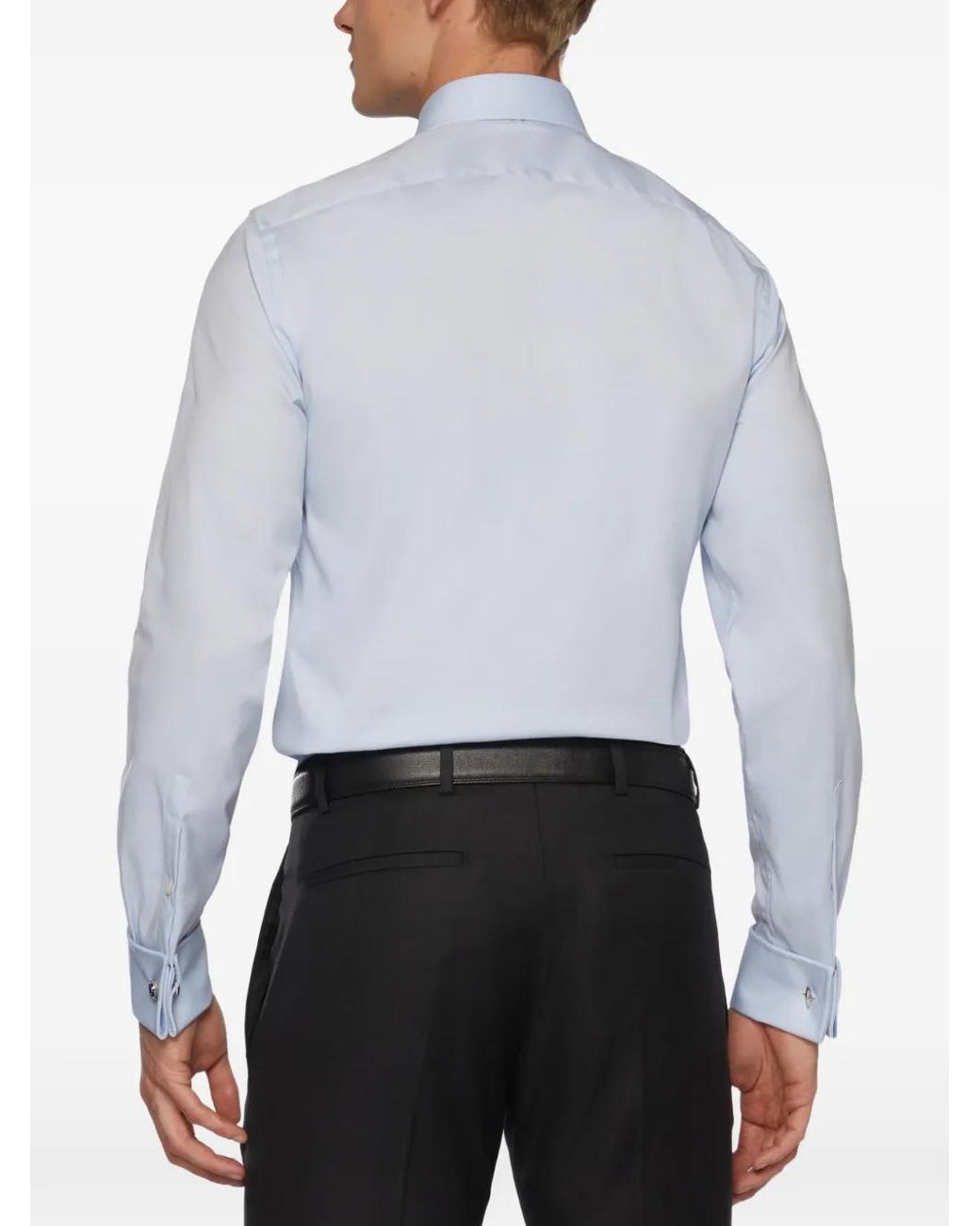 Boggi Blue Windsor-Collar Shirt for men