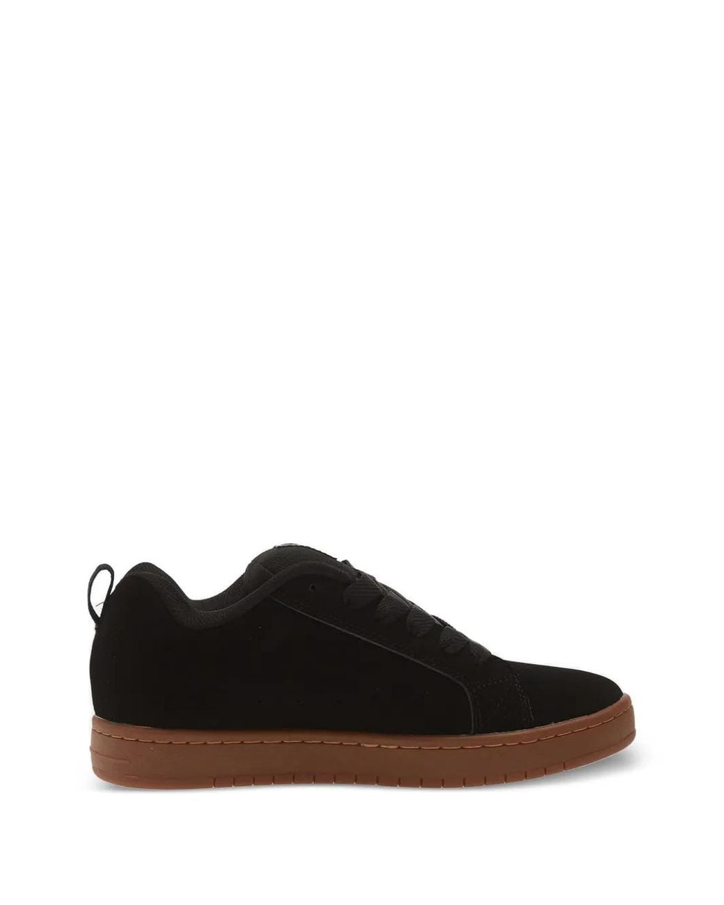 DC Shoes Black Logo-Embossed Gum-Sole Sneakers
