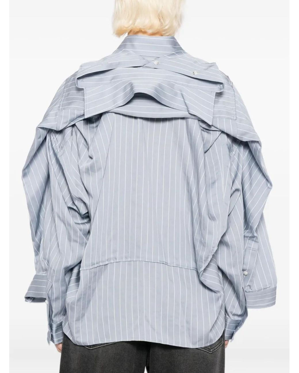 Maison Mihara Yasuhiro Gray Shawl Layered Shirt