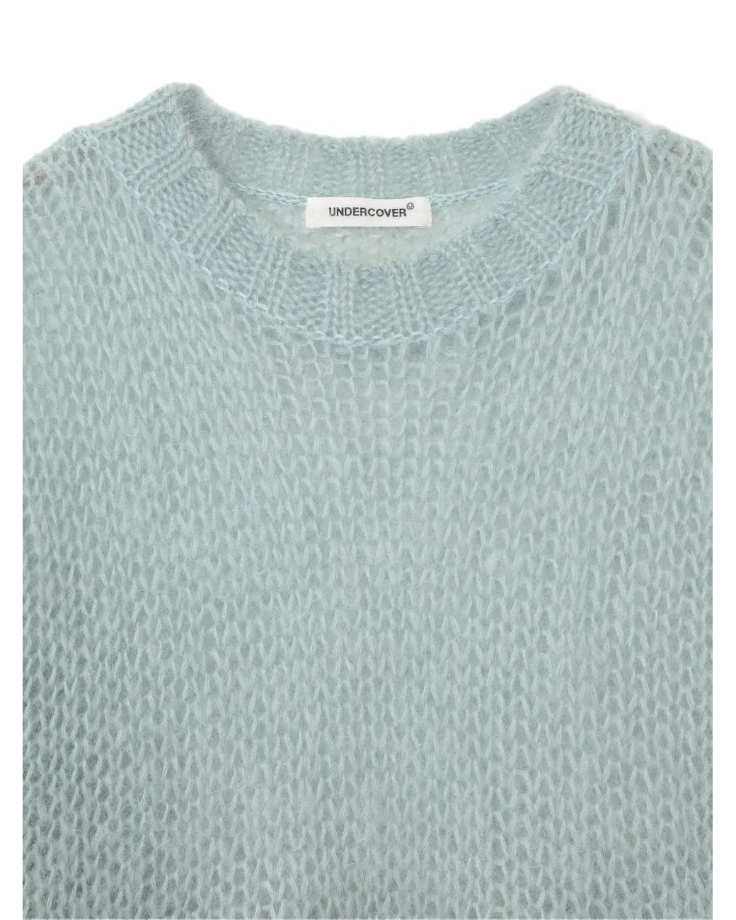 Undercover Red Mohair-Blend Striped Sweater