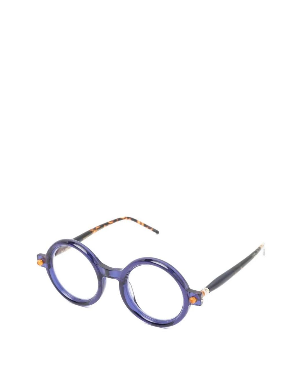 Kuboraum White Round-Frame Glasses