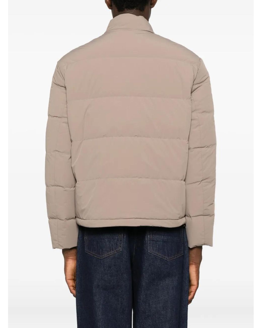 Emporio Armani Natural Zip-Up Padded Jacket for men