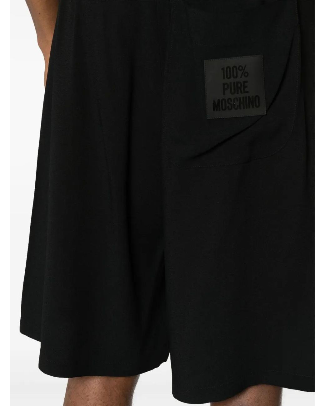 Moschino Shorts Met Logopatch in het Black voor heren