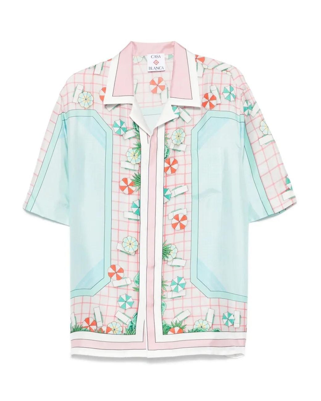 Casablanca White Silk Shirt for men