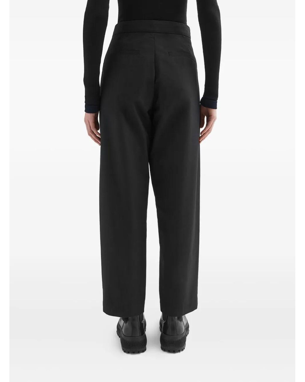 Jil Sander Gray Cotton Trousers