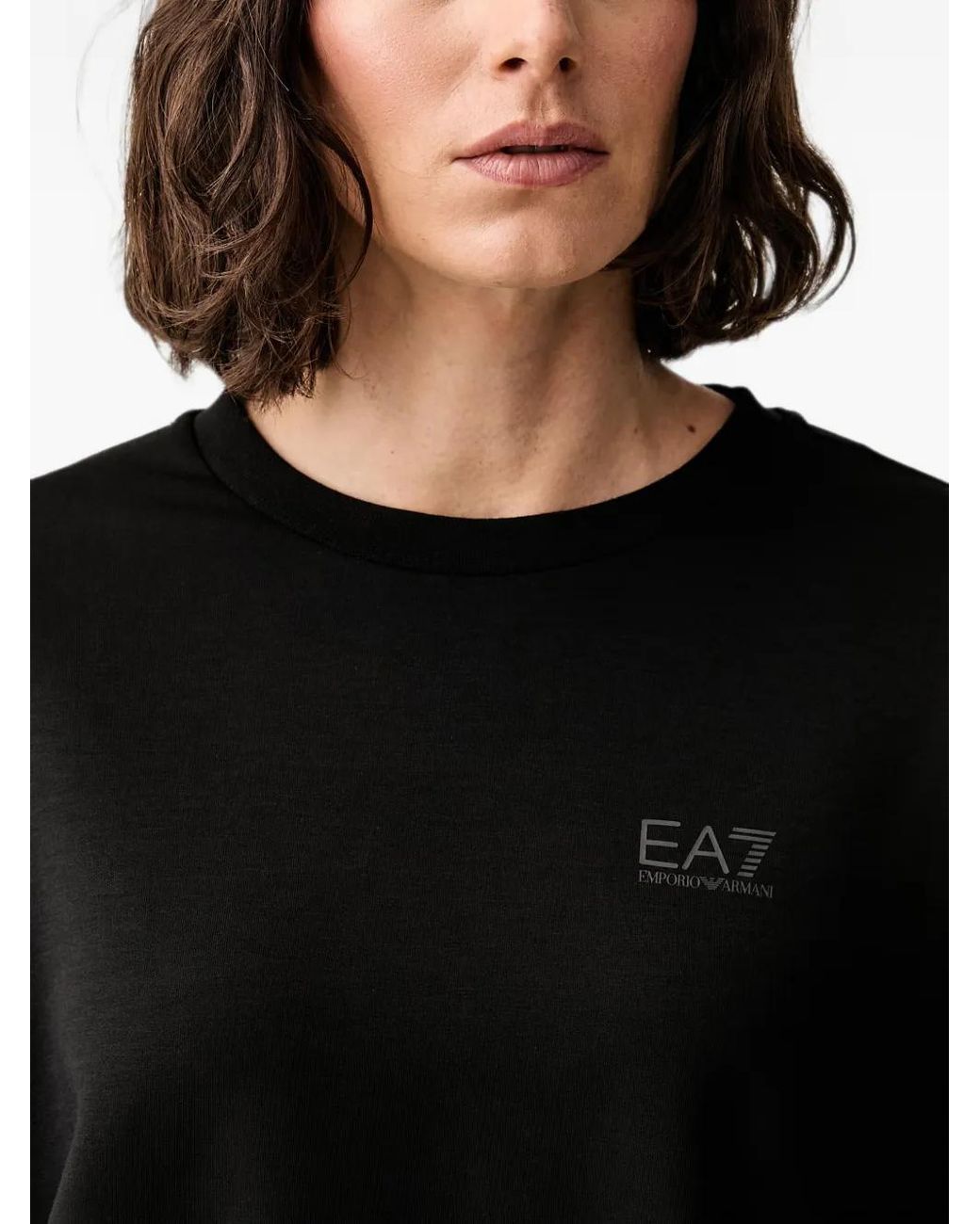 EA7 Black Logo-Print Tracksuit