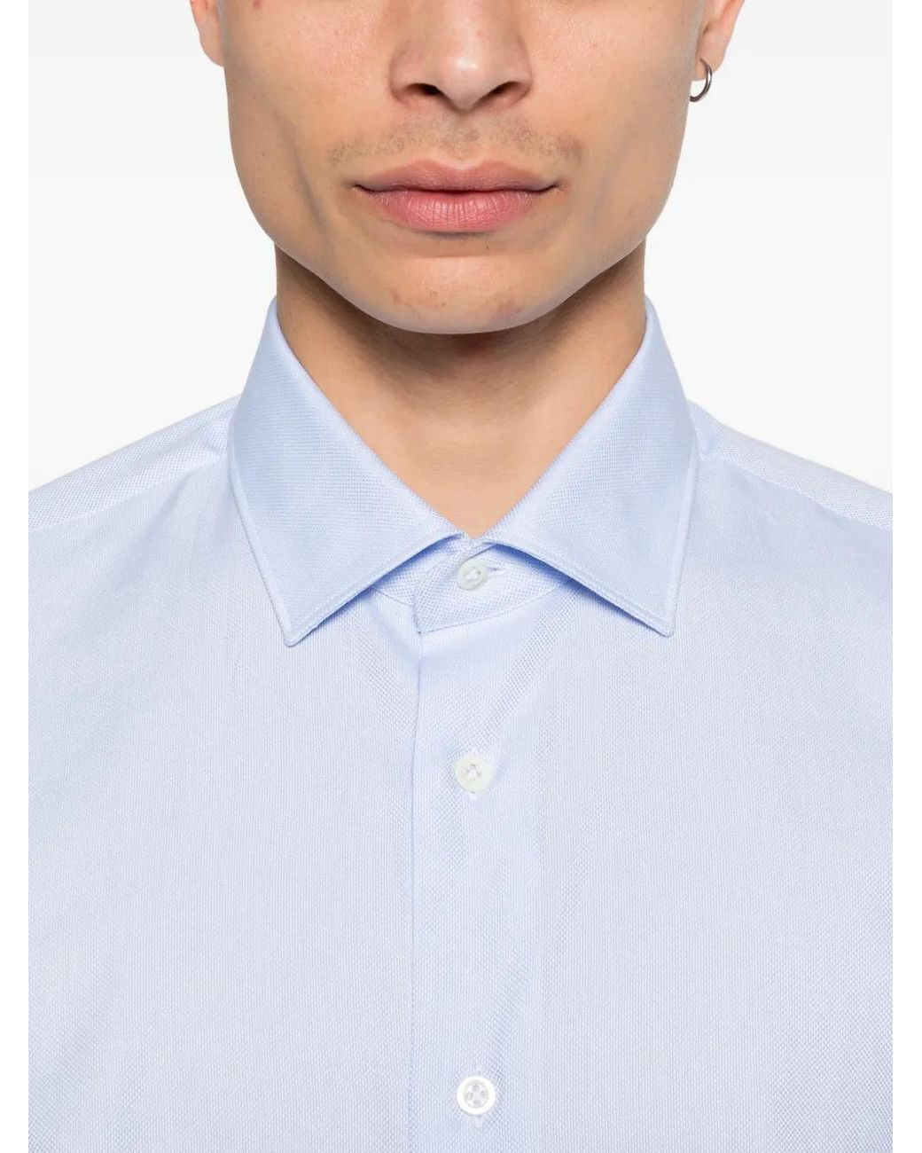 Mazzarelli White Buttoned Shirt for men