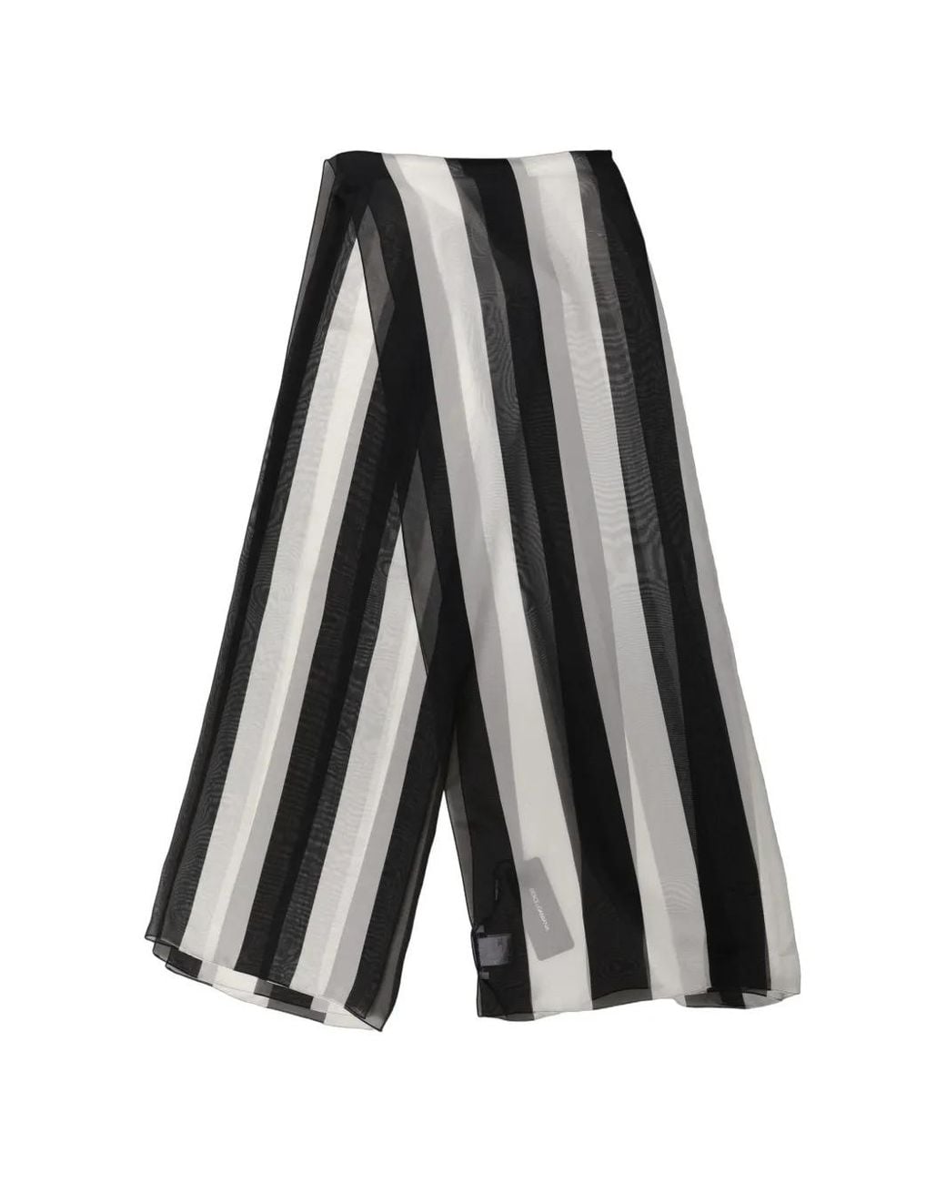 Dolce & Gabbana Black Striped Scarf
