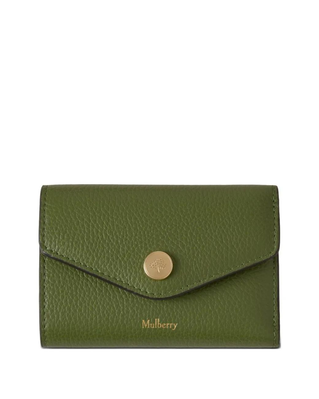 Mulberry Green Press-Stud-Fastening Wallet