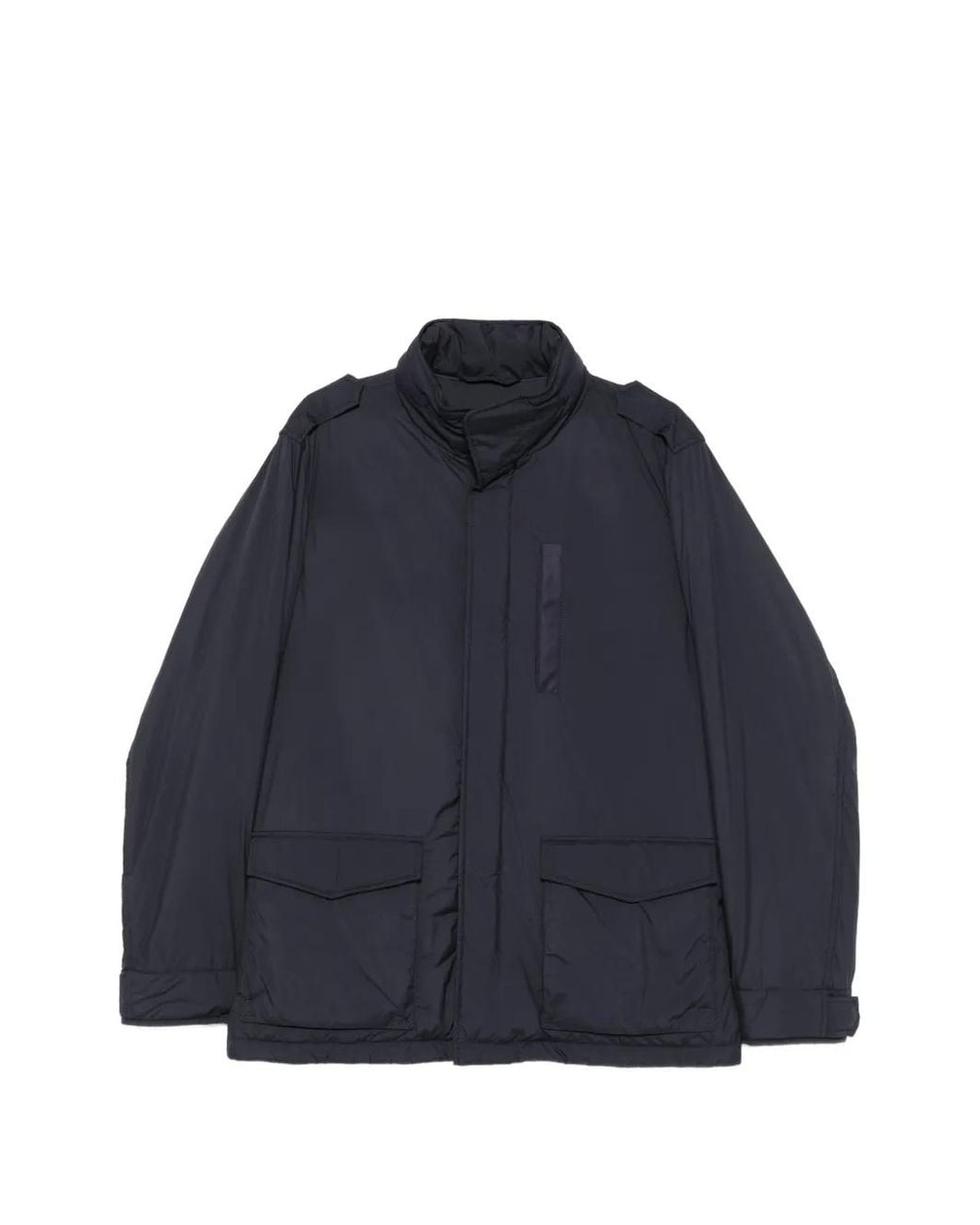 Herno Blue High-Neck Field Jacket for men