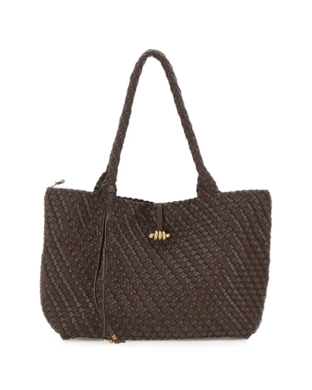 Gianni Chiarini Brown Aurelie Woven Tote Bag