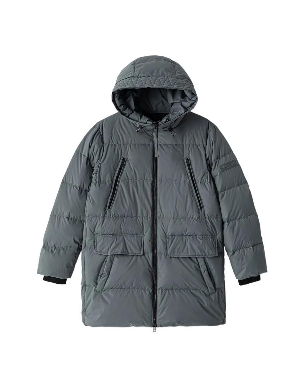 Marc O' Polo Gray Hooded Padded Coat for men