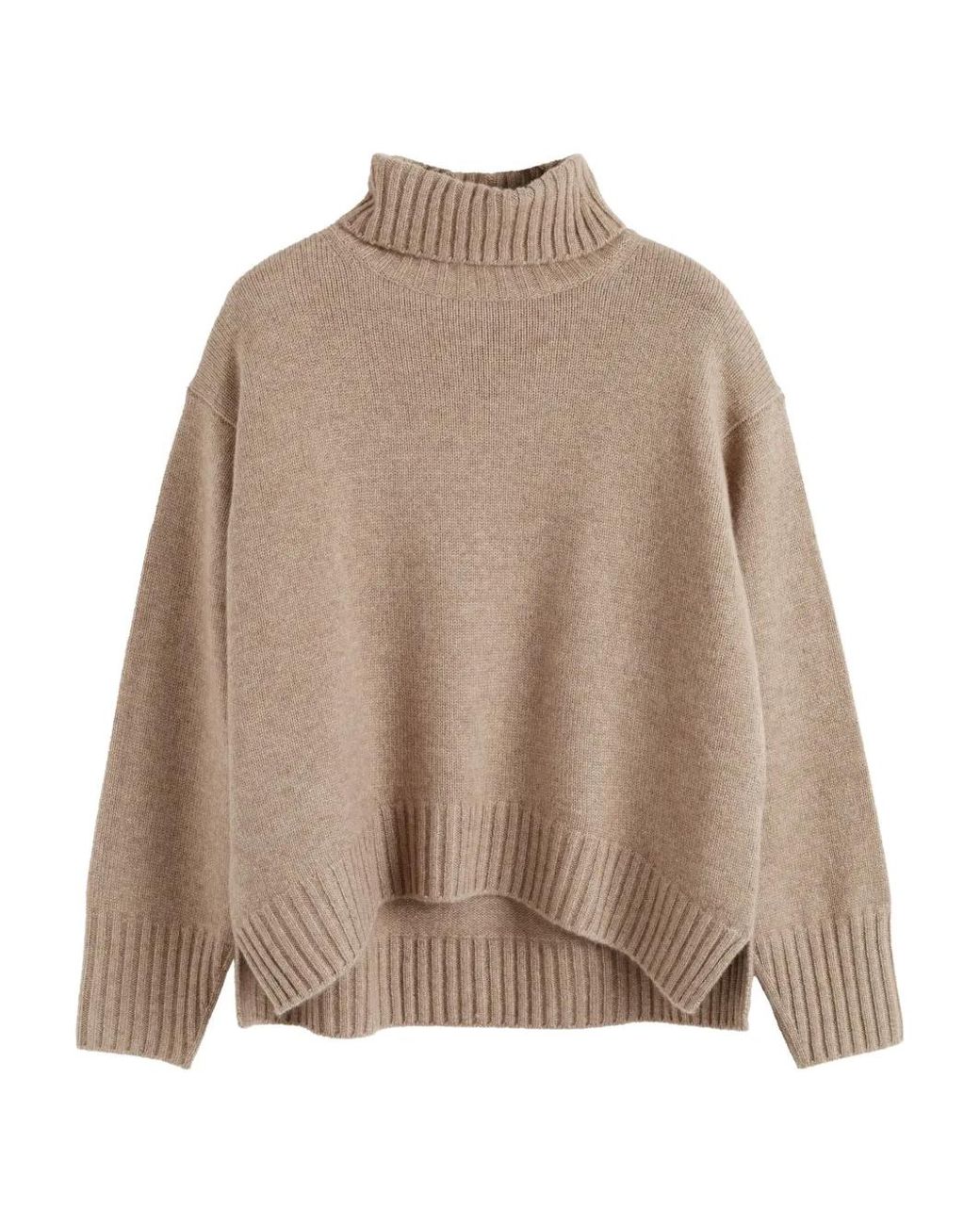 Chinti & Parker Brown Rollneck Cashmere Sweater