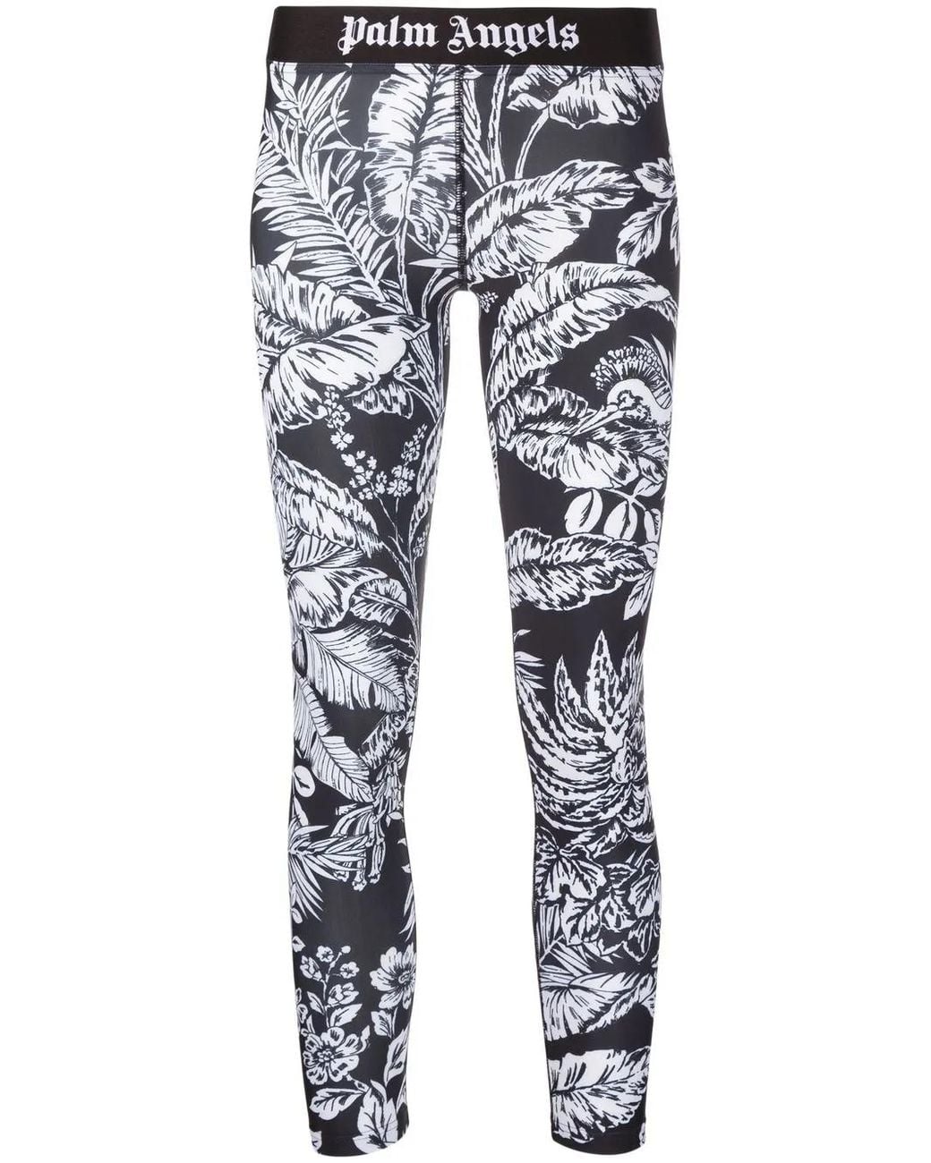 Palm Angels Blue Jungle Parrots Stretch Leggings