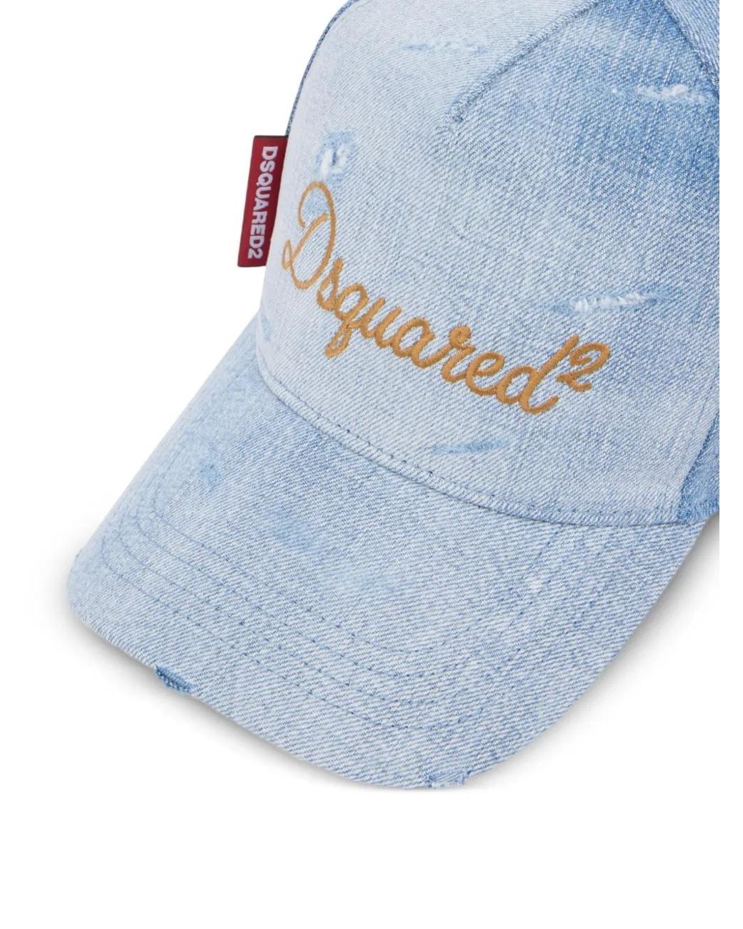DSquared² Blue Denim Cotton Cap for men