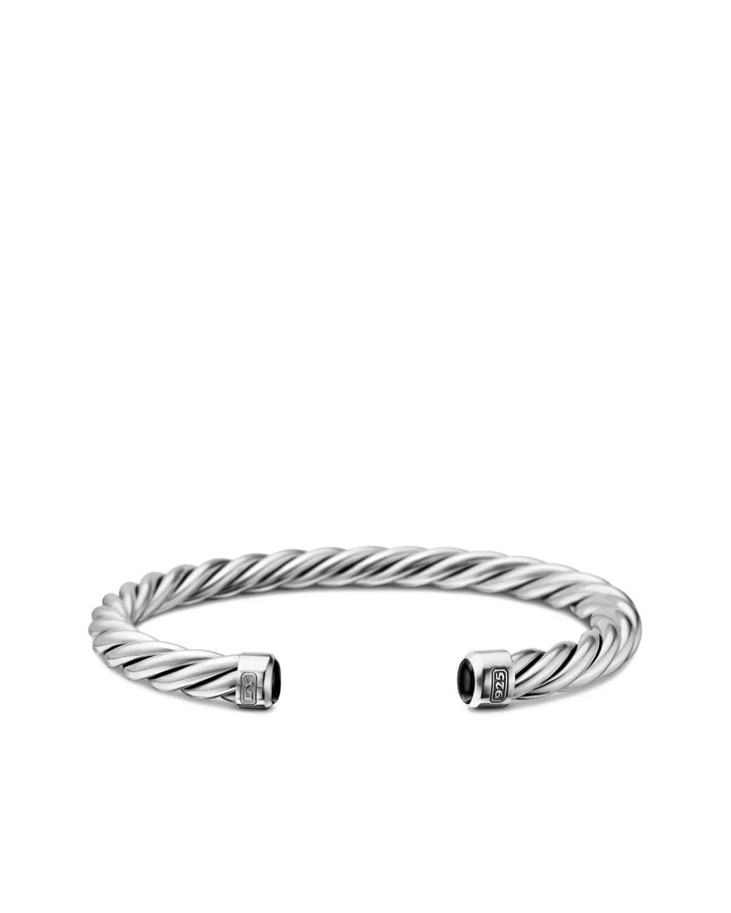 David Yurman Multicolor Sterling Cable Cuff Bracelet (6Mm) for men