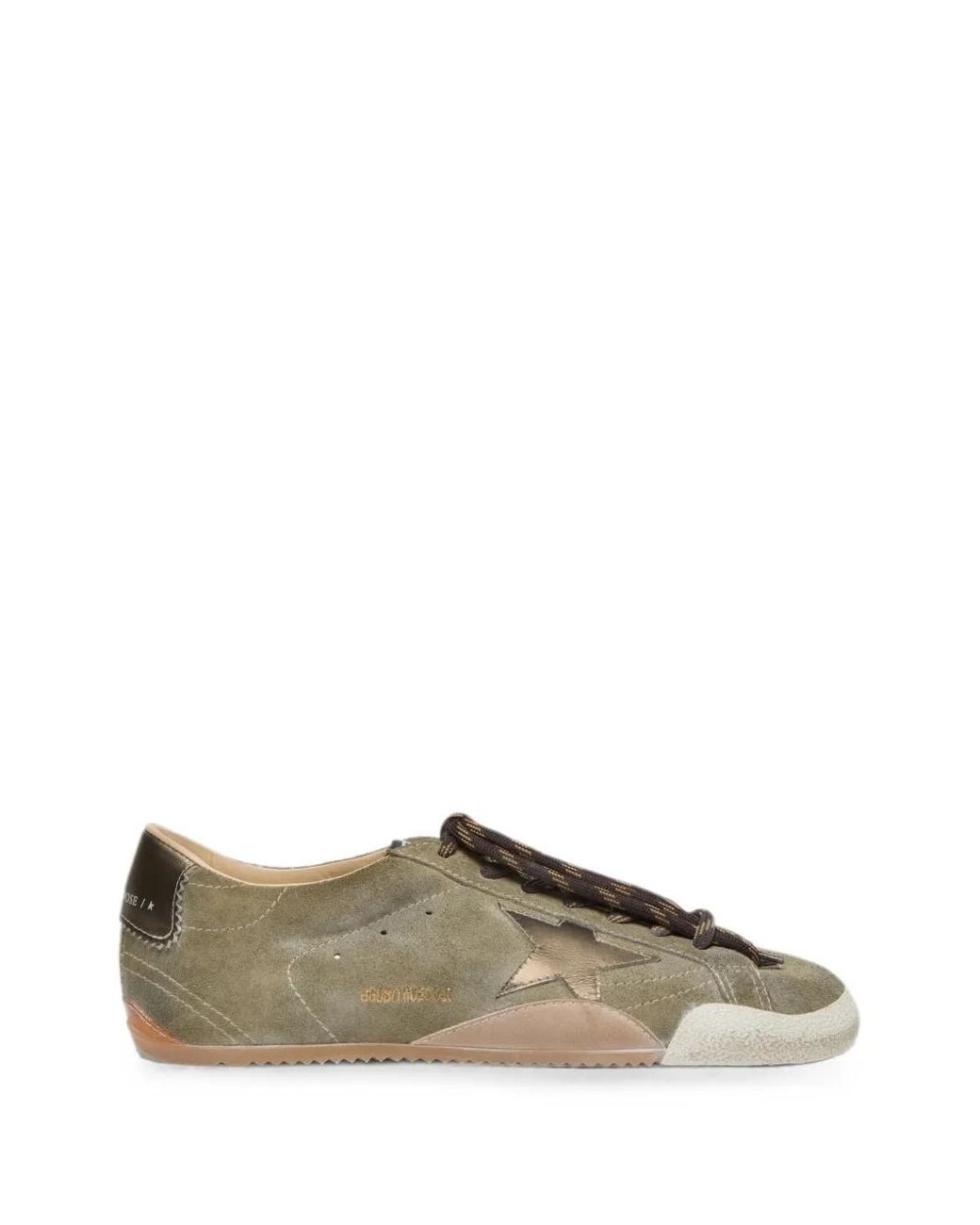 Golden Goose Deluxe Brand Green Baskets True-Star En Daim Avec Étoile Dorée for men