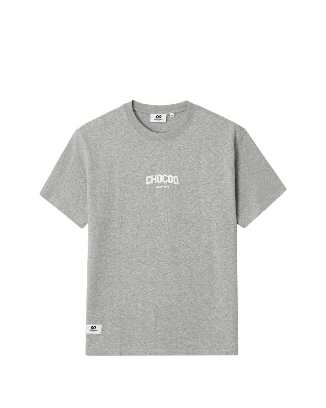 Chocoolate Gray Logo-Print T-Shirt for men