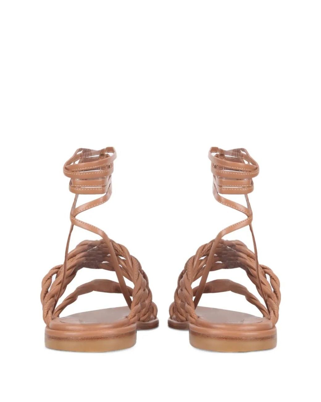 Stuart Weitzman Pink Calypso Braided-Strap Sandals