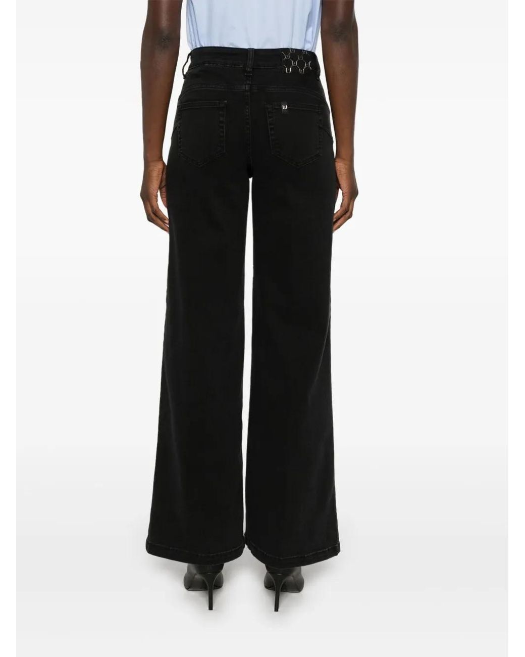 Liu Jo Black High-Rise Flared Jeans