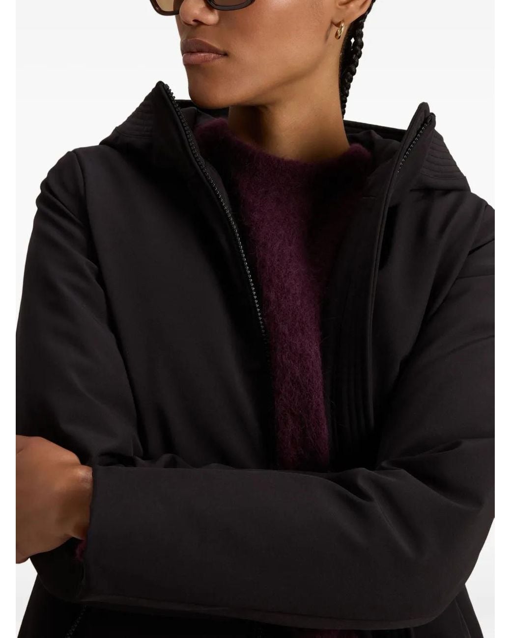 Parka Acolchada Con Capucha Woolrich de color Black