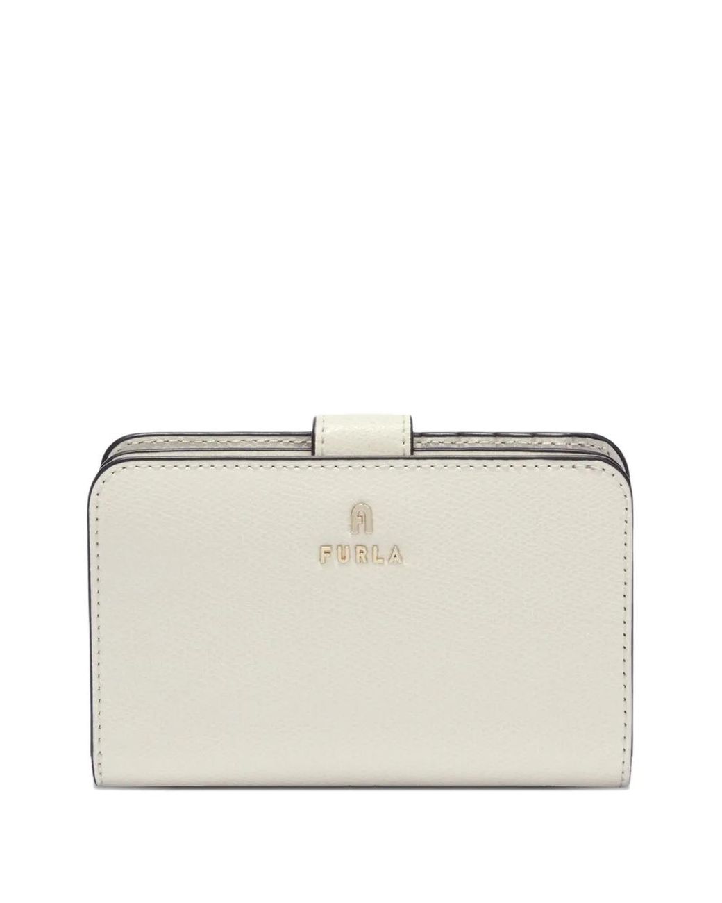 Cartera Compacta Con Logo Furla de color Natural