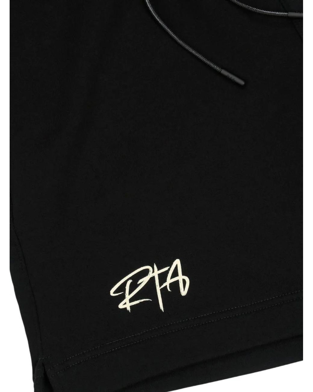 RTA Black Clyde Printed Shorts for men