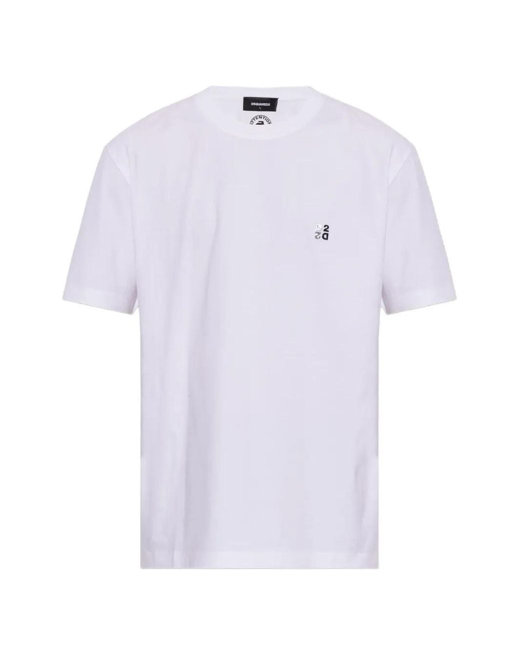 DSquared² White T-Shirt À Logo Appliqué for men