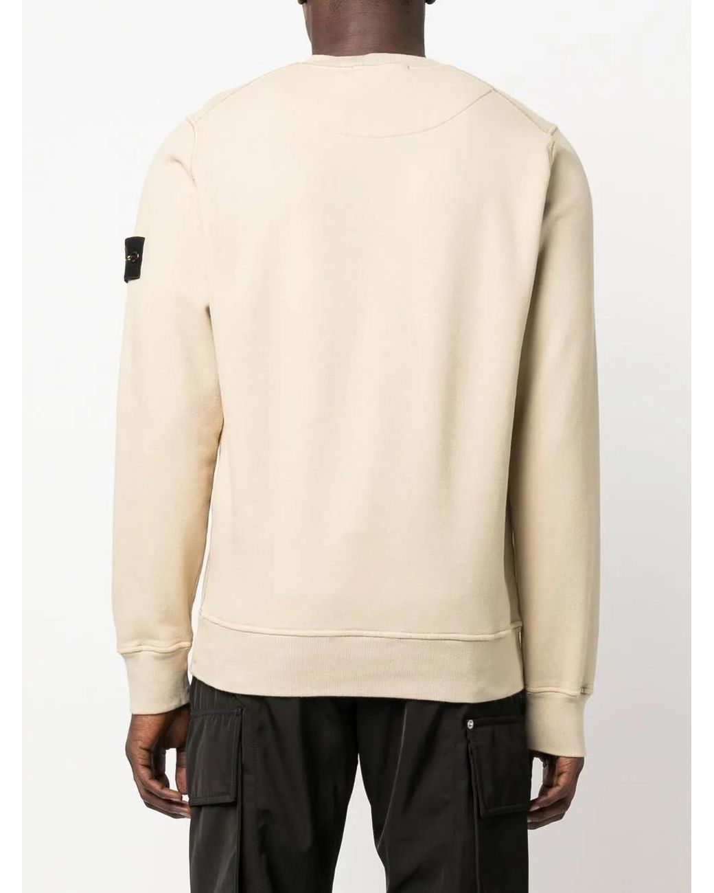 Stone Island Natural Compass-Patch Sweatshirt for men