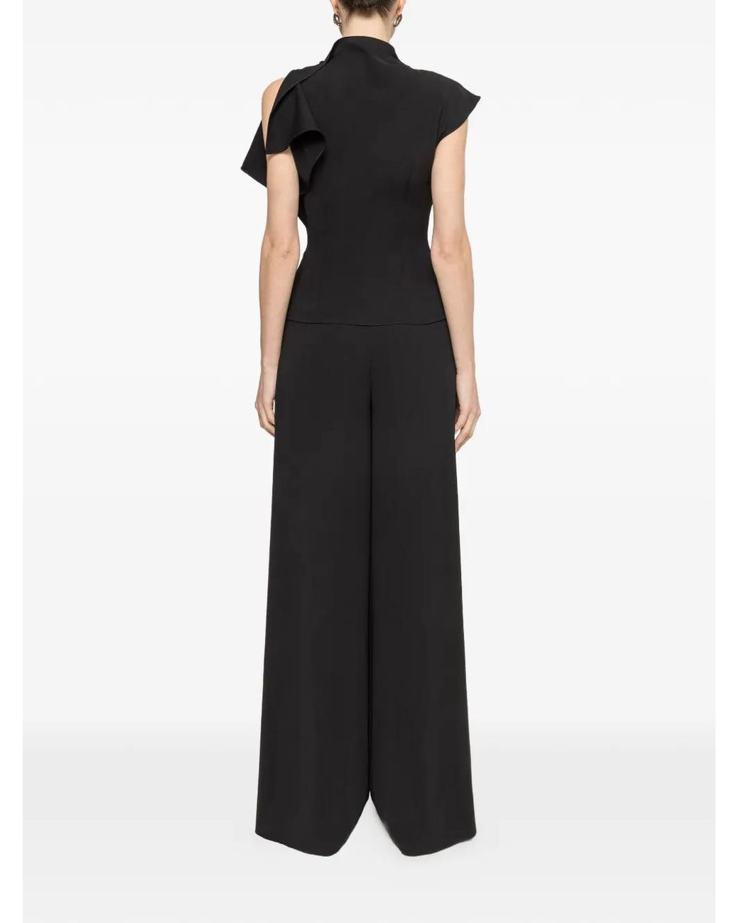 Nissa Black Short-Sleeve Top